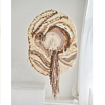 Овальный Современный Гобелен Абстракция в бежевых тонах Shallow варинант исполнения - 4 | Loft Concept в Брянске