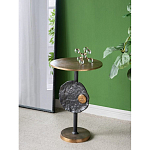 Столик приставной с абстрактным основанием и акцентом в виде золотистого диска Heavenly Space варинант исполнения - 6 | Loft Concept в Брянске