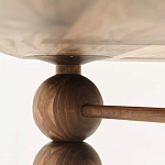 Обеденный стол деревянный с круглыми декоративными элементами на ножках Koko варинант исполнения - 3 | Loft Concept в Брянске