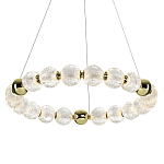 Люстра подвесная кольцевая с прозрачными рифлеными шарообразными плафонами Crystal Globule варинант исполнения - 1 | Loft Concept в Брянске