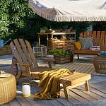 Садовая скамья из массива акации Ruth Wooden Bench варинант исполнения - 3 | Loft Concept в Брянске