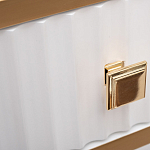 Консоль с ящиком белая с золотом Textured White Console with Gold варинант исполнения - 4 | Loft Concept в Брянске