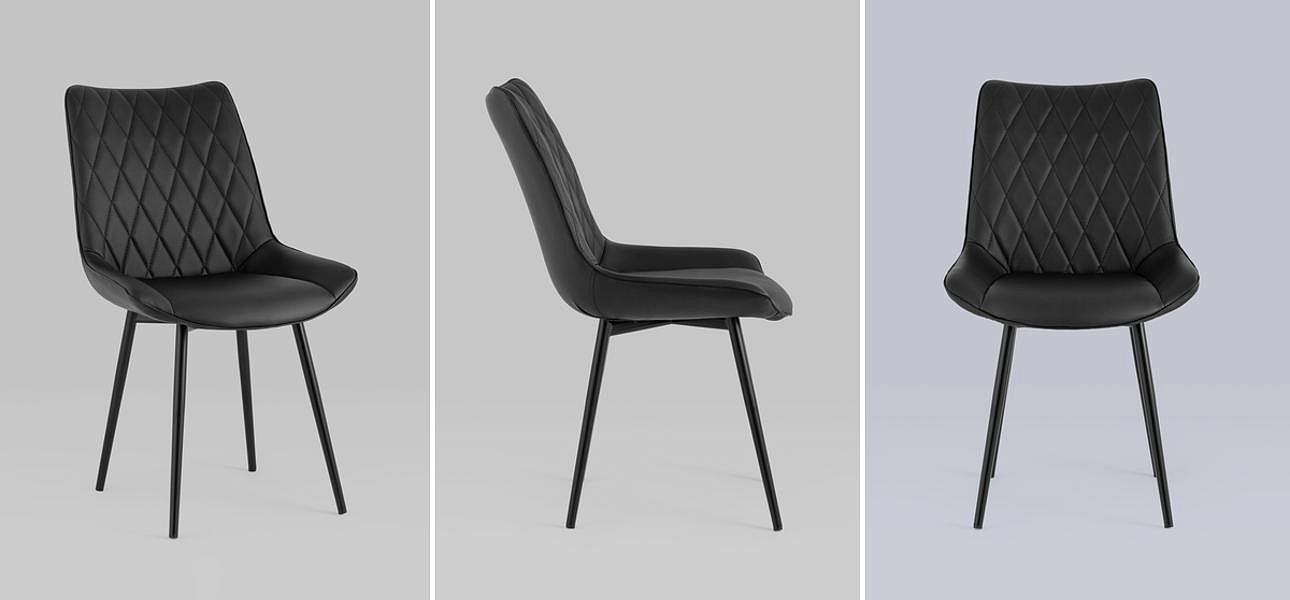 Стул Seoul S Chair Черная Экокожа Стул Seoul S Chair Черная Экокожа - Loft-Concept в Брянске
