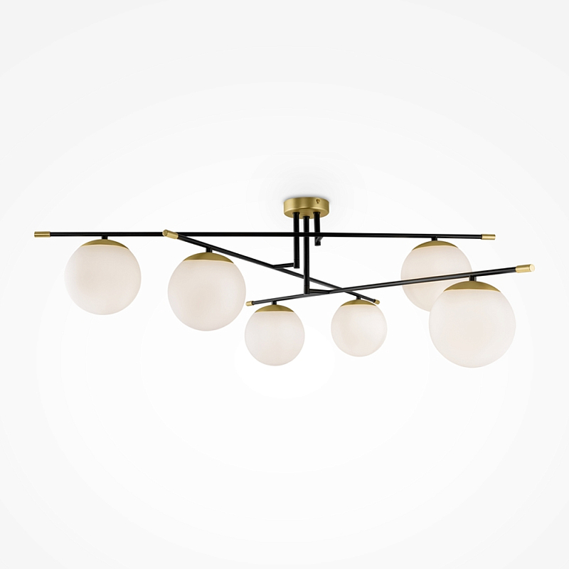 Потолочный светильник Spike Balls Hanging Lamp Белый Золотой Черный в Брянске | Loft Concept 