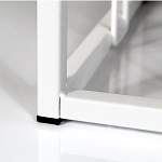 Пуф квадратный фиолетовый велюр на белом металлическом основании Celeste Purple варинант исполнения - 4 | Loft Concept в Брянске