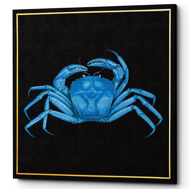 Постер Blue Crab Poster Черный Морская синь Постер Blue Crab Poster Черный Морская синь в Брянске | Loft Concept