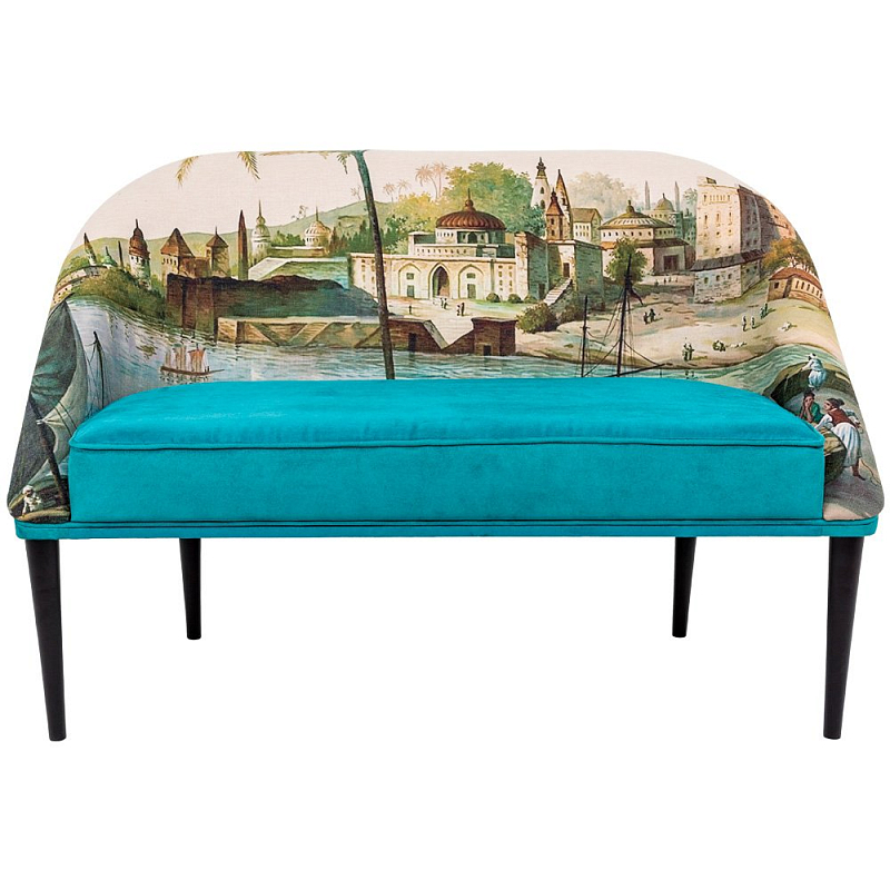 Диван Sofa Benares Бирюзовый Бежево-серый Диван Sofa Benares Бирюзовый Бежево-серый в Брянске | Loft Concept