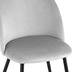 Мягкий стул в сером велюре Miruna Chair варинант исполнения - 7 | Loft Concept в Брянске