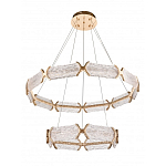 Люстра с 2-мя кольцами с текстурным природным рисунком IceFlame варинант исполнения - 1 | Loft Concept в Брянске