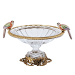 Чаша стеклянная с фигурками разноцветных попугаев на ободке 41 Eden Garden варинант исполнения - 1 | Loft Concept в Брянске