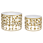 Набор из двух столов из металла Brass Symphony Moon варинант исполнения - 2 | Loft Concept в Брянске