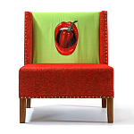 FUN Armchair "Chili Pepper" Red Дизайнерское кресло с цветным принтом варинант исполнения - 1 | Loft Concept в Брянске