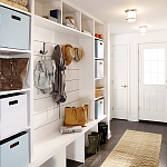 Потолочный светильник для ванных комнат со стеклянным плафоном и одной лампой Hinkley варинант исполнения - 2 | Loft Concept в Брянске