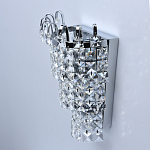 Бра настенное цвета хром с прозрачными квадратными хрустальными подвесками Crystal Regena варинант исполнения - 4 | Loft Concept в Брянске