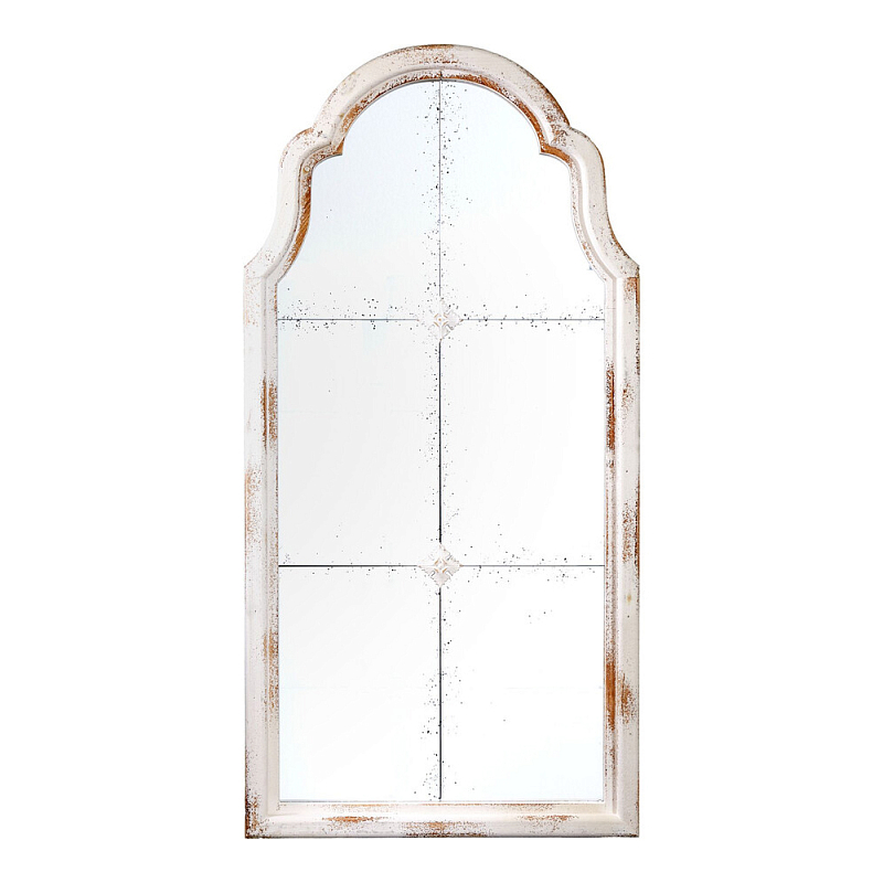 Зеркало-окно настенное в винтажном стиле Venetian Smooth Белый в Брянске | Loft Concept 