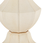 Настольная лампа с фактурным конусовидным абажуром и кожаным каркасом Malifis варинант исполнения - 1 | Loft Concept в Брянске