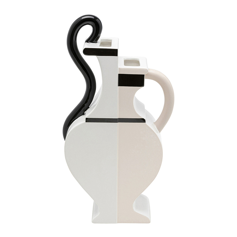 Ваза Concordia Black and White Белый Бежевый Черный в Брянске | Loft Concept 