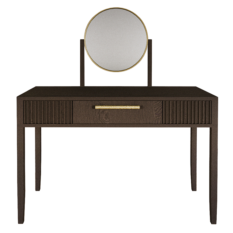 Туалетный Стол с зеркалом Primo Темный орех Орех Золотой в Брянске | Loft Concept 