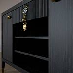 Комод-буфет Elsa Dreams Black с открытыми полками   варинант исполнения - 7 | Loft Concept в Брянске