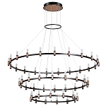 Люстра подвесная с тремя круглыми ярусами и цилиндрическими плафонами Arnaut Light варинант исполнения - 2 | Loft Concept в Брянске