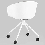 Офисное кресло из пластика с мягким сиденьем Eggshell Grey варинант исполнения - 6 | Loft Concept в Брянске