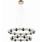 Светодиодная двухъярусная кольцевая люстра Crystal Globule Chandelier Gold варинант исполнения - 2 | Loft Concept в Брянске