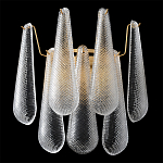 Бра с подвесками из рифленного стекла в форме капель Textured Glass варинант исполнения - 3 | Loft Concept в Брянске