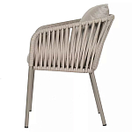 Стул серо-бежевый с декоративным плетением на спинке и подлокотниках Chair Weave варинант исполнения - 6 | Loft Concept в Брянске