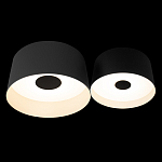 Потолочный светильник с 2-мя цилиндрическими абажурами серого и черного цвета Urban Dome варинант исполнения - 2 | Loft Concept в Брянске