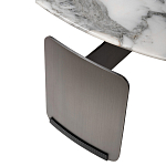 Столик журнальный с круглой мраморной столешницей на трех опорах Marble Stone Drawing варинант исполнения - 7 | Loft Concept в Брянске