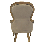 Кресло с мягкой обивкой из коричневого велюра на 4-х деревянных ножках Evelyn Classical Armchair варинант исполнения - 2 | Loft Concept в Брянске