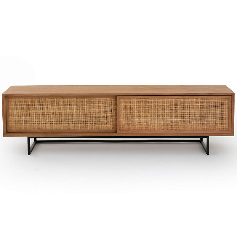 ТВ-тумба из массива тика Busto TV Stand Древесина Черный в Брянске | Loft Concept 