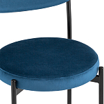 Стул с круглым сиденьем на металлическом основании ALFIE CHAIR Blue варинант исполнения - 6 | Loft Concept в Брянске