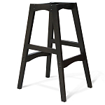 Барный стул со спинкой и подлокотниками на 4-х черных ножках Douglas Rhombus Коричневый Велюр варинант исполнения - 5 | Loft Concept в Брянске