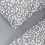 Постельное белье серого цвета с рисунком 200х220 см Blossom Essence варинант исполнения - 3 | Loft Concept в Брянске