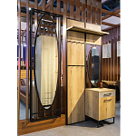 Зеркало овальное в металлической оправе в стиле лофт Urban Style Space варинант исполнения - 4 | Loft Concept в Брянске