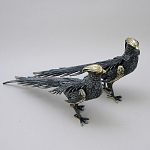 Статуэтка бронзовая пара Фазаны синие Bronze Birds варинант исполнения - 2 | Loft Concept в Брянске