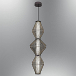 Подвесной светильник вертикальный с плетеным металлическим каркасом Metal Interweaving варинант исполнения - 1 | Loft Concept в Брянске