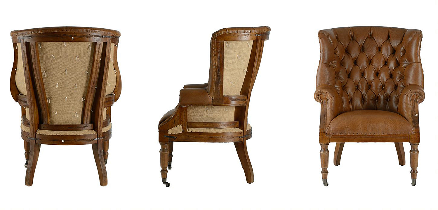Кресло Meder Armchair натуральная кожа Кресло Meder Armchair натуральная кожа - Loft-Concept в Брянске