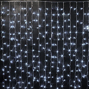 Гирлянда-Занавес с Белым светом
