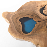 Кофейный стол со столешницей из орехового дерева и эпоксидной смолы Clem Coffee Table варинант исполнения - 1 | Loft Concept в Брянске