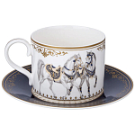 Чайный сервиз из фарфора с изображением лошадей на 6 персон 14 предметов Porcelain Horse Set варинант исполнения - 3 | Loft Concept в Брянске