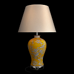 Настольная лампа желтая с изображением белых птиц Flight Among Acacia варинант исполнения - 2 | Loft Concept в Брянске