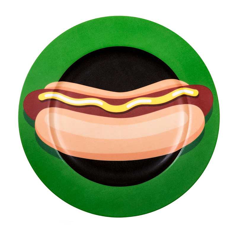 Тарелка Seletti Porcelain Plate Hot Dog Зеленый Тарелка Seletti Porcelain Plate Hot Dog Зеленый в Брянске | Loft Concept