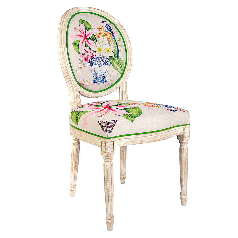 Стул Pink Hibiscus Stool Бежевый Мульти Стул Pink Hibiscus Stool Бежевый Мульти в Брянске | Loft Concept