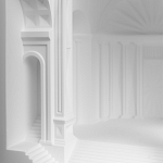 Встраиваемый в стену гипсовый светильник под покраску с арками и рельефными колоннами Antiquity Athena варинант исполнения - 8 | Loft Concept в Брянске