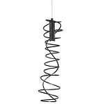 Подвесной светильник светодиодный из металла со спиральным декоративным элементом черный Metal Spiral варинант исполнения - 6 | Loft Concept в Брянске