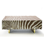 Кофейный стол Kenya Coffee Table Bone Inlay ZEBRA Beige  варинант исполнения - 2 | Loft Concept в Брянске