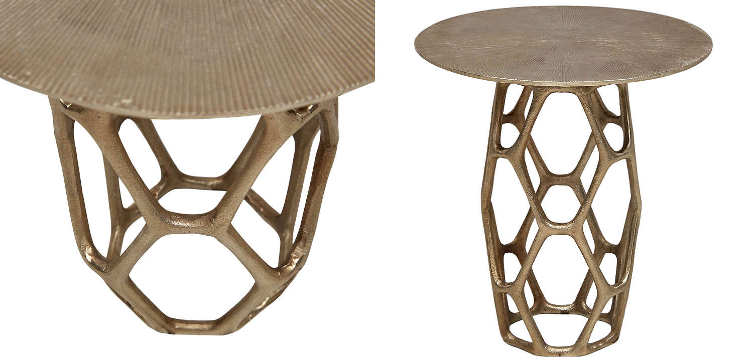 Круглый приставной столик из металла Mahdi Side Table Круглый приставной столик из металла Mahdi Side Table - Loft-Concept в Брянске