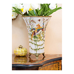 Ваза из фарфора с бронзовой стрекозой  Paradise Dragonfly варинант исполнения - 7 | Loft Concept в Брянске